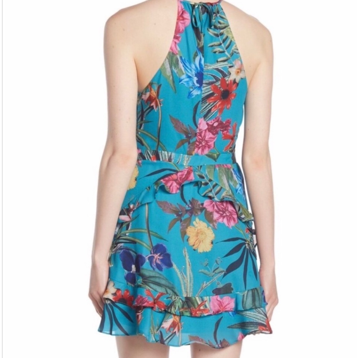 Womens Parker Azule Sardinia Ruffle Mini Dress Size Large New With Tags — image 4 of 8